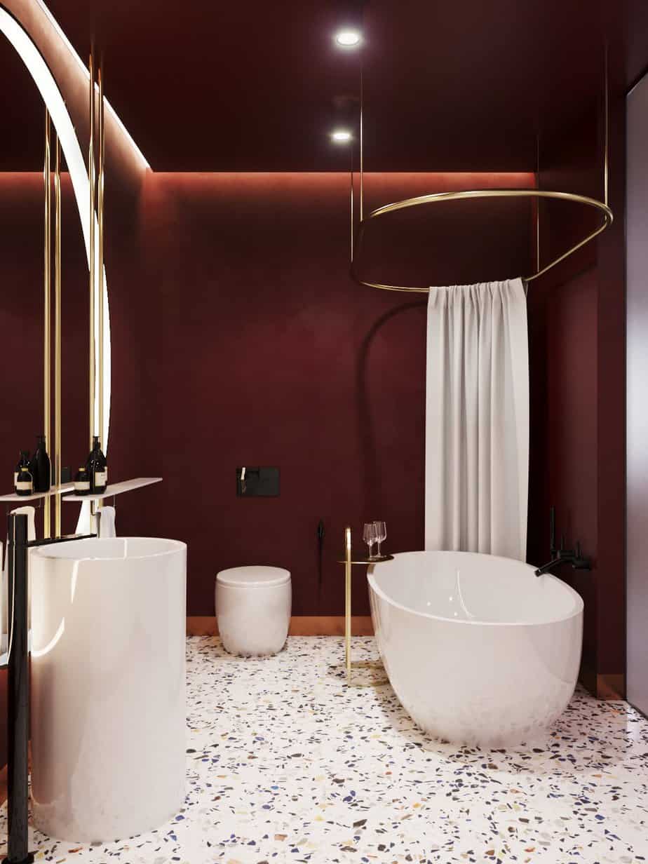 How To Modernize My Bathroom? 11+ Burgundy Updating & Decorating Ideas