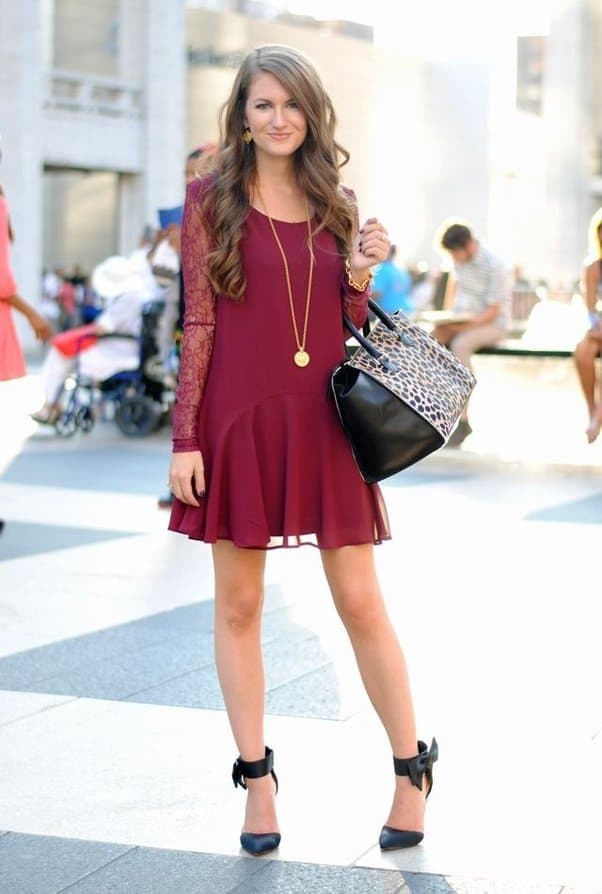 What To Wear With Burgundy Dress? 37+ Maroon Dress Accessories Ideas